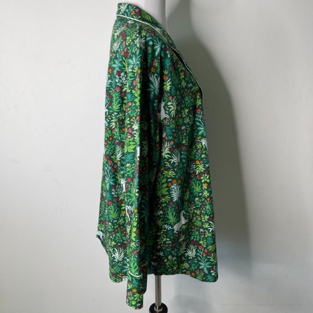 Printfresh Green Floral Pajama Top - Picture 5 of 9